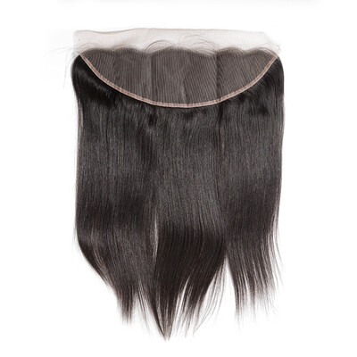 

7A Geade Peruvian Virgin Hair Lace Frontal Closure Straight 13x4 Bleached Knots With Baby Hair 100 Remy Human Hair Free Shipping