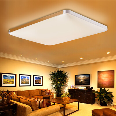 

NVC Ceiling Lamps Living Room Lamps Lights Lights Lamps Can Be Controlled Apple Light Rectangular Promise Polishing Gold 80W with remote control