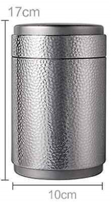 

Pitting Metal Canister Tea Caddy Tin Jar Coffee Can Kitchen Storage Container silver 10x17cm