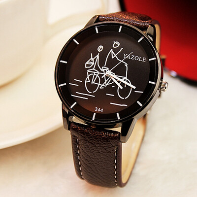 

Watch female watch fashion black and white cartoon belt simple needle buckle student fashion table YZL0540TH-1