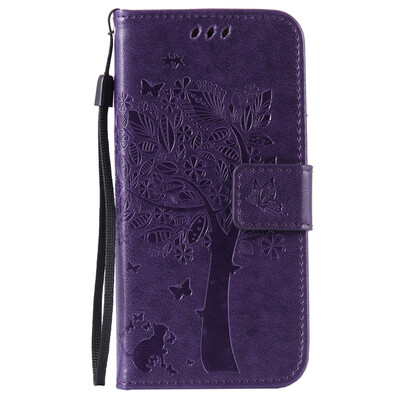 

Purple Tree Design PU кожа флип крышку кошелек карты держатель чехол для IPHONE 6