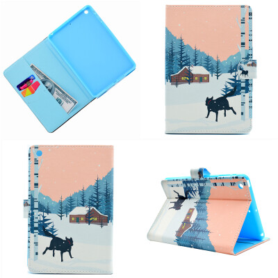 

Snow wolf Style Classic Flip Cover with Stand Function and Credit Card Slot for Apple iPad Mini 123