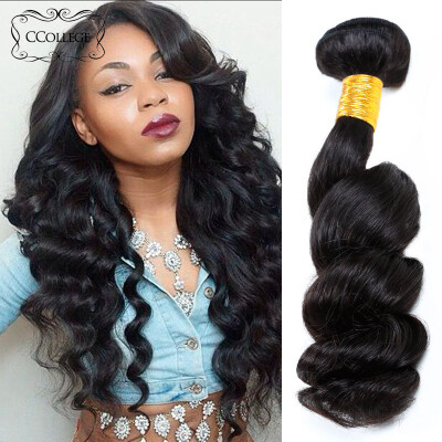 

CCollege Hair Products Brazilian Loose Wave Virgin Hair 4Pcs/Lot Brazilian Loose Wave Virgin Hair 8A Brazilian Hair Weave Bundles