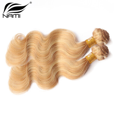

Nami Hair Piano Color 2 Bundles #27/613 Brazilian Body Wave Human Hair Extensions 14"-26" Hair Weave Free Shipping