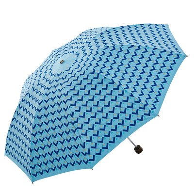 

Heaven umbrella three fold folding sun umbrella double reinforced steel bar steel black rubber sun umbrella 61cm × 9K 30196EJC dotted # 4 purple
