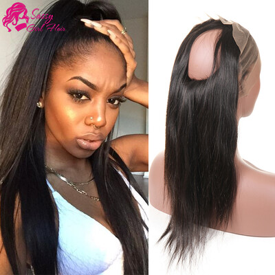 

360 Lace Frontal Closure Cambodian Virgin Hair Straight 360 Frontal With Natural Hairline Baby Hair Frontals 360 7A Pre Plucked