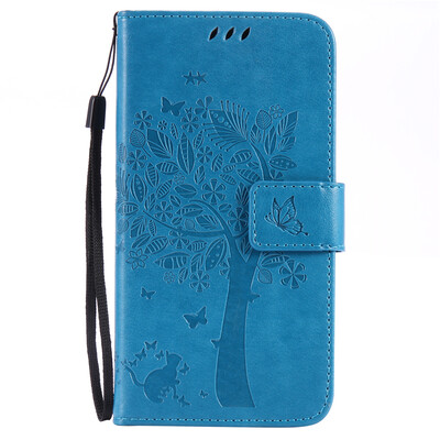 

Blue Tree Design PU кожа флип Обложка Кошелек Карты Держатель чехол для SAMSUNG J7