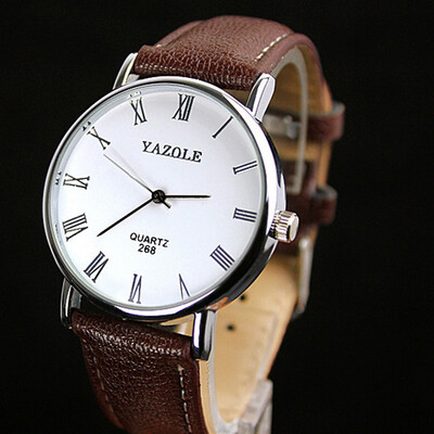 

Simple quartz watch fashion casual belt watch men and women couples watch thin YZL0535TH-2