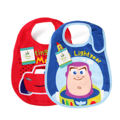 

Disney towel Bulb light year McQueen male baby gauze saliva towel bib 2 strips blue red 25g strip