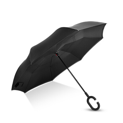 

Hommy Double-layer Reverse Open Sunscreen with a long handle C-type Umbrella
