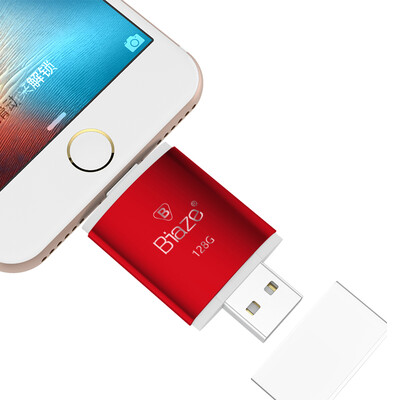 

Beyer Apple mobile phone U disk 32G Chinese red mobile computer dual purpose USB storage disk expansion memory for iPhone 7 5s 6s 6Plus iPad mini air
