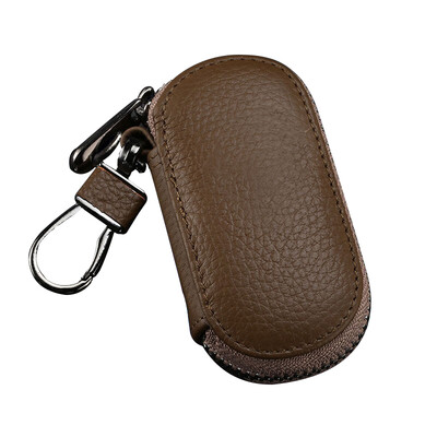 

Huashi car key bag brown mens&womens universal key package key ring buckle