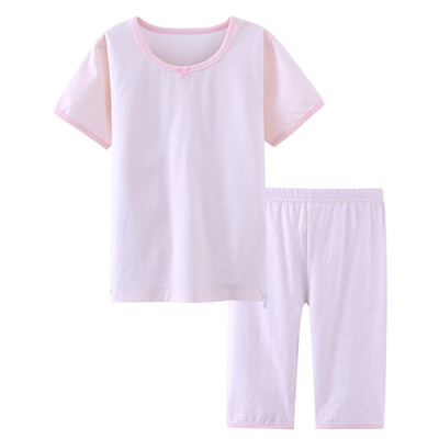 

(KIDS MAM & DAD) children's underwear set baby little girl home service girls pajamas pajamas 86208 pink vermicelli