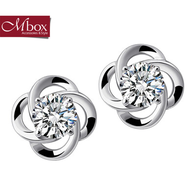 

Mbox earrings female models using Swarovski elements crystal Korean version of the fragrance of the beautiful earrings gold phantom