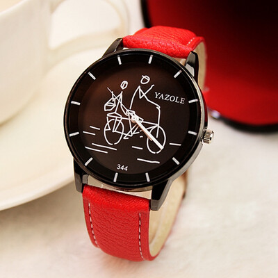 

Watch female watch fashion black and white cartoon belt simple needle buckle student fashion table YZL0540TH-1
