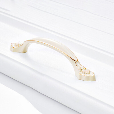 

CABO Cobbe Handle European Style Drawer Door Handle Modern Wardrobe Set Handle Cabinet Hardware Ivory 96 Porch Single