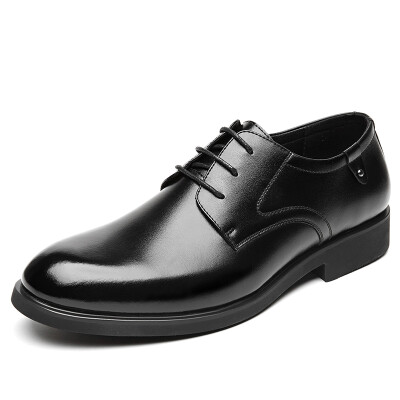 

COSO men business casual shoes lace British dress shoes breathable leather shoes C808 black 41 yards