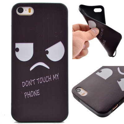 

Anger Pattern Soft Thin TPU Rubber Silicone Gel Case Cover for IPHONE 55S5SE