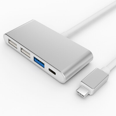 

конверсионная линия BIAZE Type-C Apple, ноутбук MacBook USB HUB адаптер конвертер трансфицировали Type-C Type-C 3 порта USB HUB задерживается три серебряных R7-
