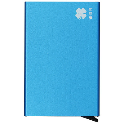 

Flower set of metal card package creative business gifts anti - magnetic anti - theft reading automatic ejection dream blue