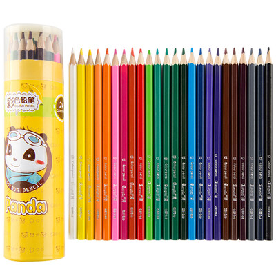 

GuangBo 12 color rotating crayons painting pen student stationery panda random HZM03874