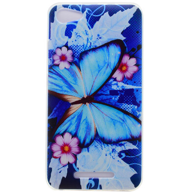 

Blue butterfly Pattern Soft Thin TPU Rubber Silicone Gel Case Cover for WIKO Jerry