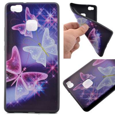 

Star Butterfly Pattern Soft Thin TPU Rubber Silicone Gel Case Cover for HUAWEI P9 Lite