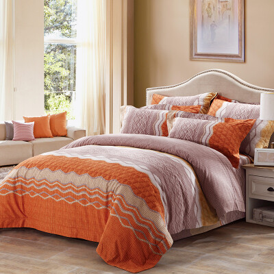 

LUOLAI LOLI Home Textured Cotton Four-piece Cotton Bed Set Bedding Bedding Quilt AM5028 220 * 250