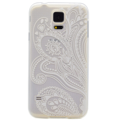 

Half flower Pattern Soft Thin TPU Rubber Silicone Gel Case Cover for Samsung GALAXY S5