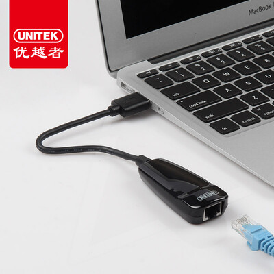 

Улучшенный человек (UNITEK) USB к RJ45 проводной LAN сетевой кабель преобразователя проводной Fast ноутбук карты адаптер Ethernet кабель Внешний интерфейс Apple Mac черный Y-1466BK