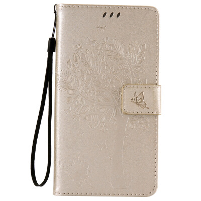 

Gold Tree Design PU Leather Flip Cover Wallet Card Holder Case for HUAWEI Honor 5X