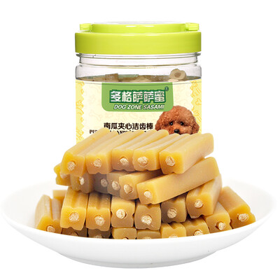 

Duo Sesa honey pet food dog snack pumpkin tooth sticks 370g Jie Chan moles to bad breath dog bite