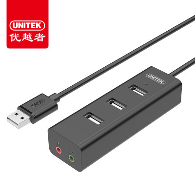 

Superior person (UNITEK) usb3.0 splitter usb external sound card high-speed hub a drag three interface headset converter two-in-one computer free drive Y-3150BK