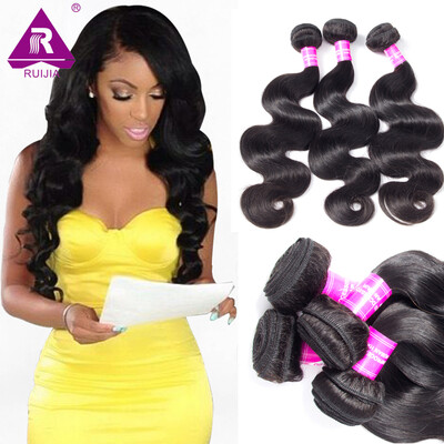 

Brazilian Virgin Hair Body Wave 3pcs 1B Color Unprocessed Virgin Human Hair Weave Brazilian Body Wave Cheap Brazilian Hair on sale