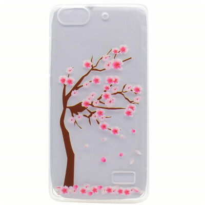 

Cherry tree Pattern Soft Thin TPU Rubber Silicone Gel Case Cover for Huawei Honor 4C/G Play Mini