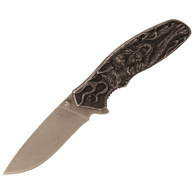 

Austrian Damascus Damascus Knife Outdoors Folding Knife Carrying Outland Wilderness Army Saber Dragon Damascus Knife Knife