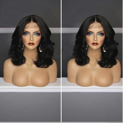 

Middle Part Body Wave Short Bob Lace Front Wig Glueless Short Bob Wavy Lace Front Human Hair Wigs for Black Women
