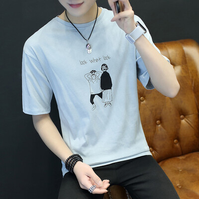 

Греческая музыка источник моды случайные шею с коротким рукавом футболки мужские с коротким рукавом футболки печать детей T537 Зеленый 3XL