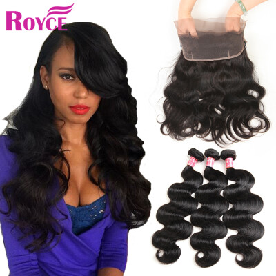 

Cheap Peruvian Virgin Hair Body Wave 3 Bundles With 360 Lace Frontal Human Hair Weave Extension with 360 Lace Frontal Closure