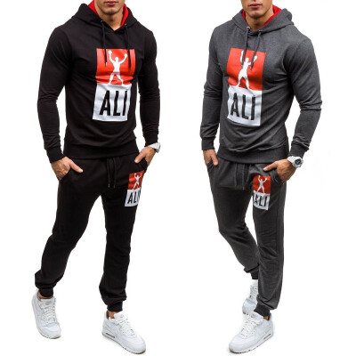 

Hot Fashion Mens Hooded Sports Sweatsuit Jogging Suit