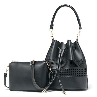 

Jiabaisi shoulder bag Combination clutch bag elegance fashion Laser hollow out crossbody bag smiple Tassel leather handbag