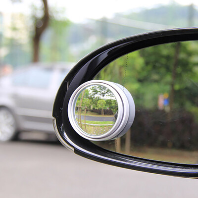

KOOLIFE Small Mirror Rearview Mirror with Framed Circle 5.6cm Rotary 360 ° Mirror Reversed Auxiliary Mirror Car Blind Spot Wide Angle Mirror Black