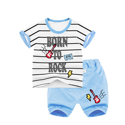 

Yue Tong Lai children's suit summer boy short-sleeved T-shirt harem pants summer suit Y1930 rock star 160