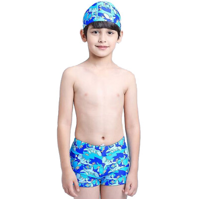 

Arctic cashmere children swimsuit boys flat angle swimsuits swimwear hat blue