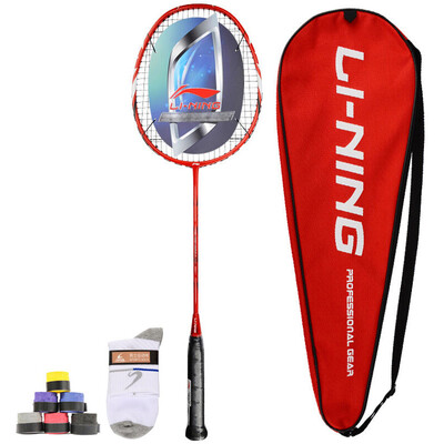 

Li Ning LI-NING все углерод 3U бадминтон ракетки мужчины и женщины новички обучение бадминтон ракетки одного выстрела A880T красная нить