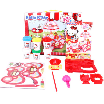 

Hello Kitty HelloKitty ice-cream truck Choi Tsai set girl toy print clay clay color clay KT-8601