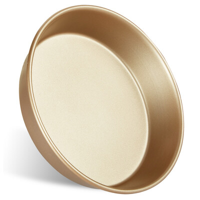 

Hauswirt baking mold gold 8 inch non-stick round pizza plate multi-functional shallow saucer M16501