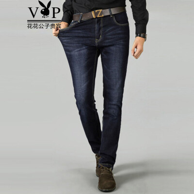 

Playboy VIP Collection VP009 Business casual straight Slim stretch jeans мужской синий черный 29