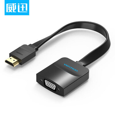 

WDC VENTION HDMI to VGA cable converter with audio HD cable vga interface head adapter cable computer box projector TV monitor line 015 meters black ACKBB