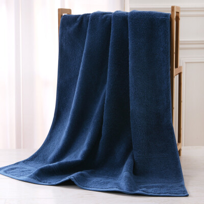 

Gold towel textile thick cotton padded plain plain satin cotton towel blue 380g 140 * 72cm